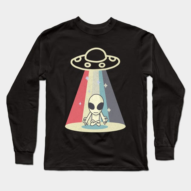 Meditating Alien Long Sleeve T-Shirt by susanne.haewss@googlemail.com